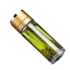 Vehicle-mounted quick-opening cup, tea-water separation cup, portable tea-making cup for men and women, single-handed spring buckle, double-layer glass water cup with printable words Item Picture